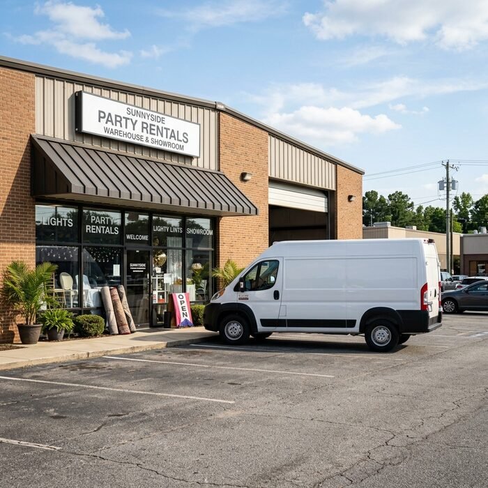 Delivery van on delivery day